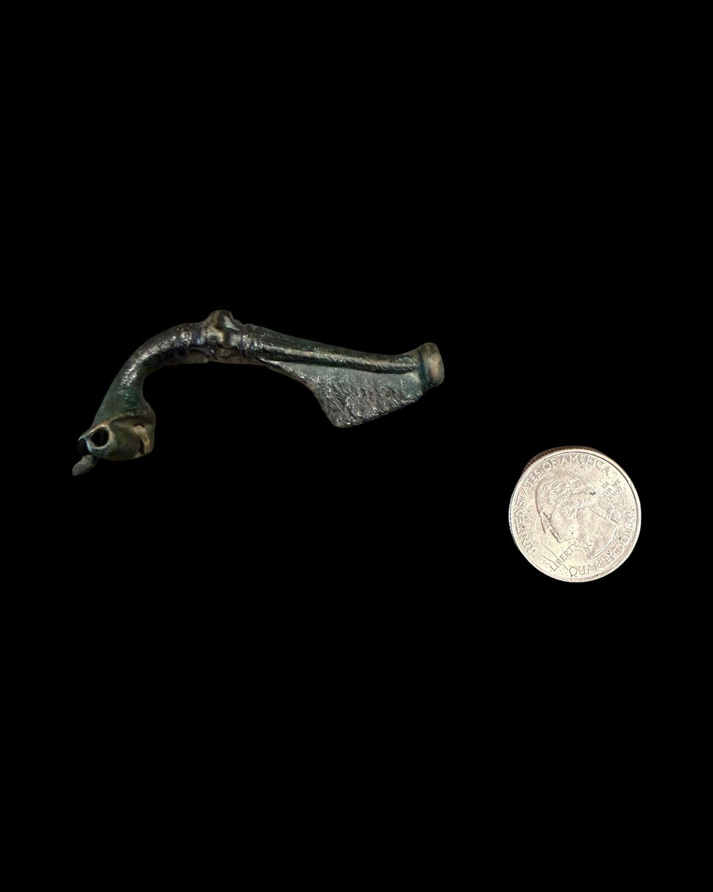 Ancient Roman Bronze Fibula (Brooch) – 1st–3rd Century CE, Authentic Patina