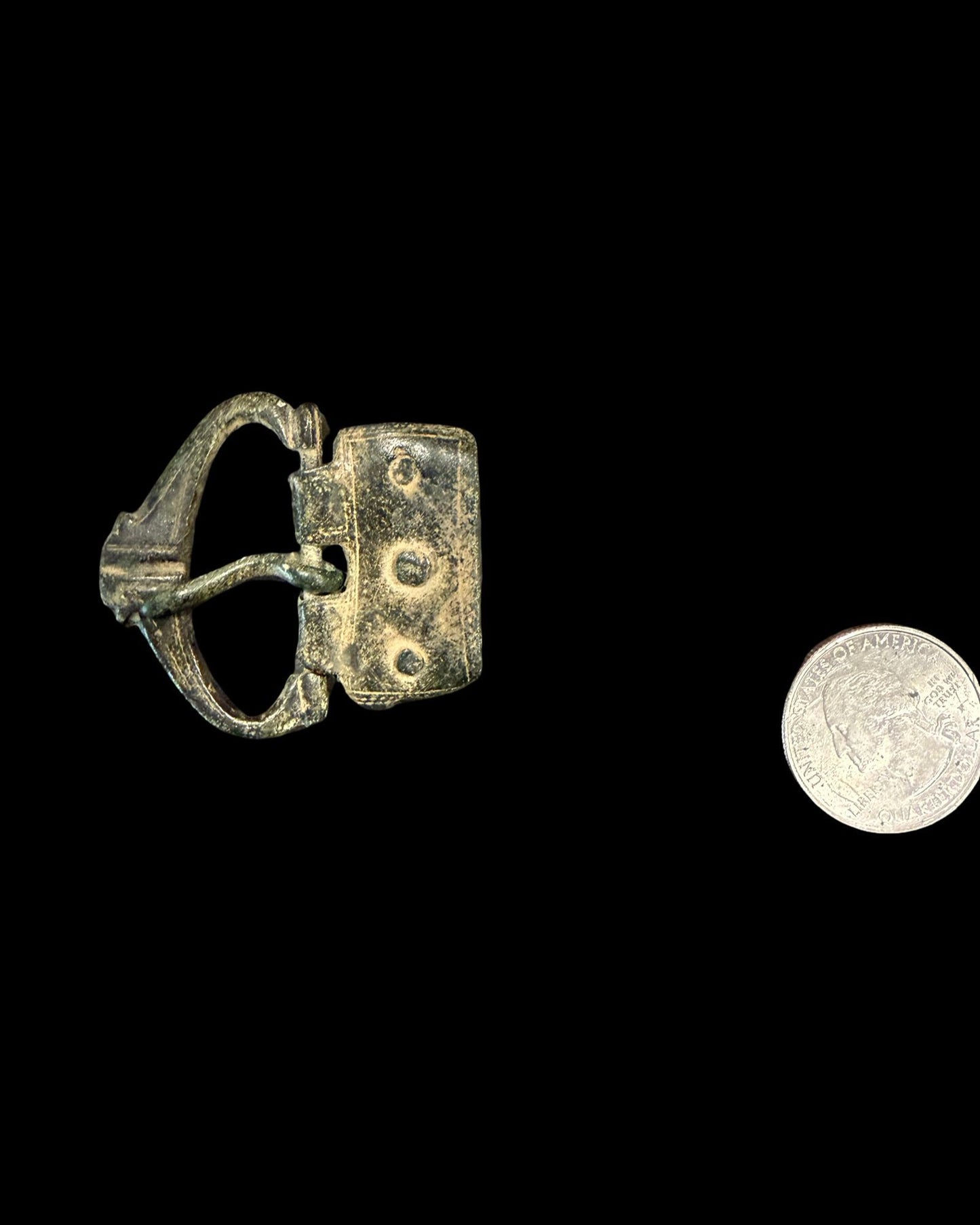 Ancient Roman Bronze Belt Buckle – 1st–3rd Century CE, Authentic Patina